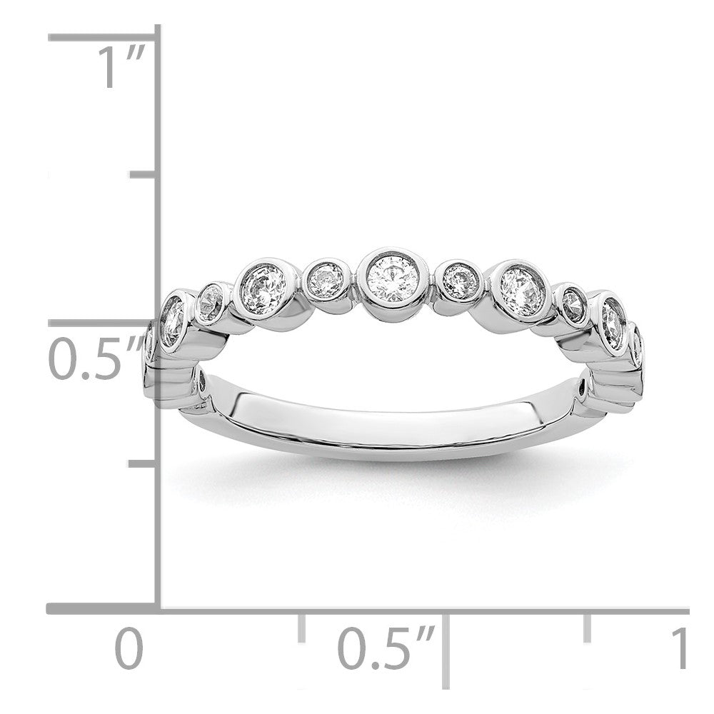 14K White Gold Lab Grown Diamond VS/SI+ G+ Band