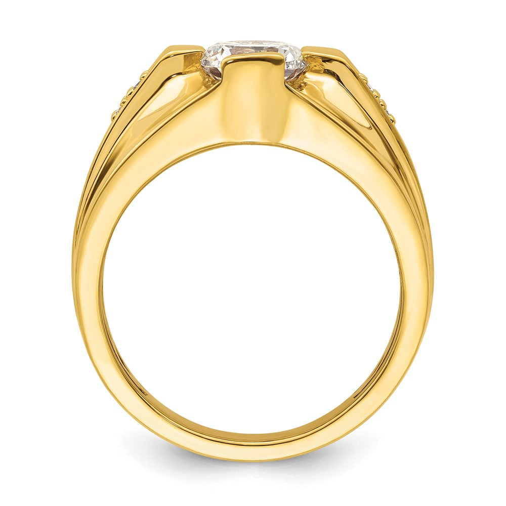 IBGoodman 14k 1/15 carat Lab Grown Diamond VS/SI+ G+ Semi Mount Men's Ring