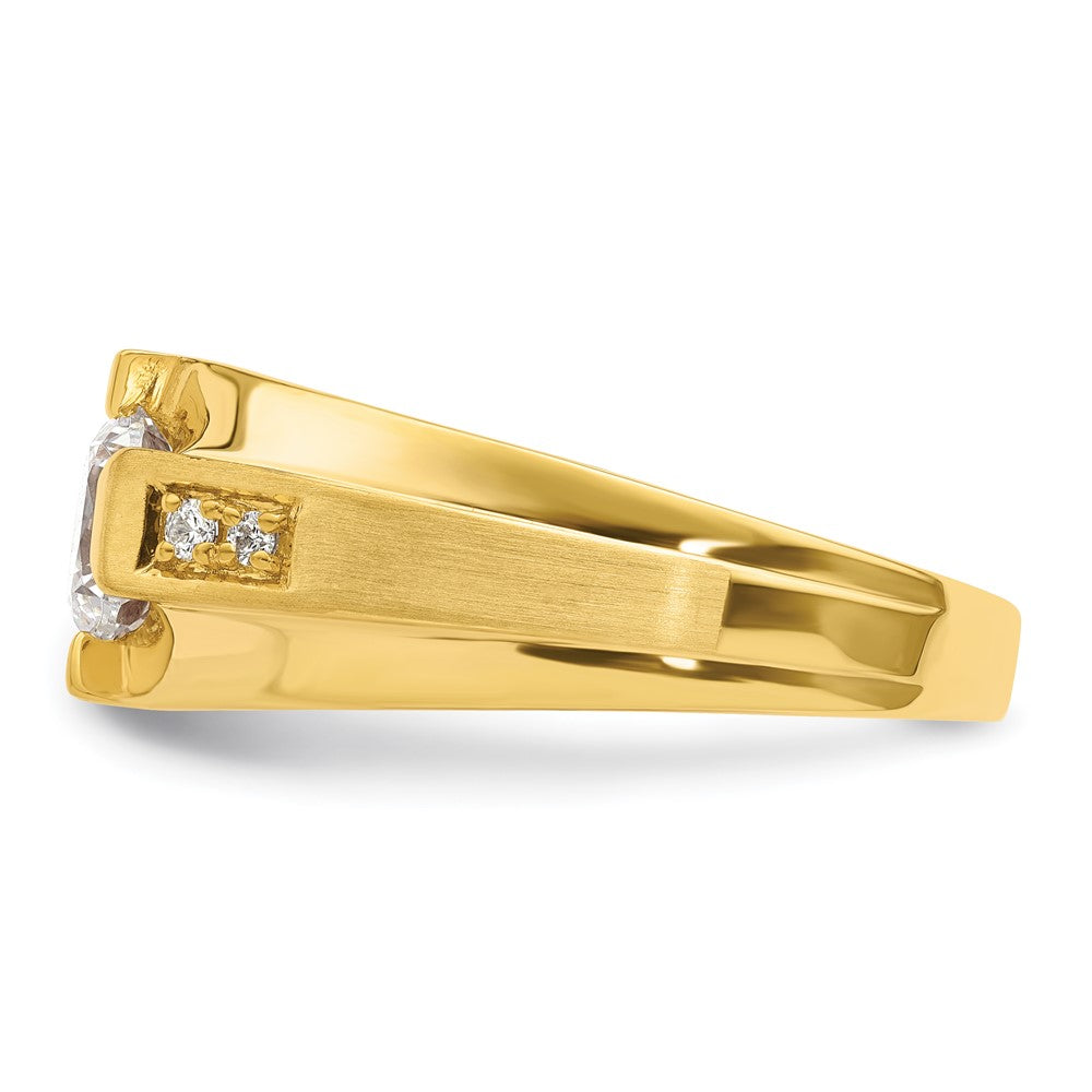 IBGoodman 14k 1/15 carat Lab Grown Diamond VS/SI+ G+ Semi Mount Men's Ring