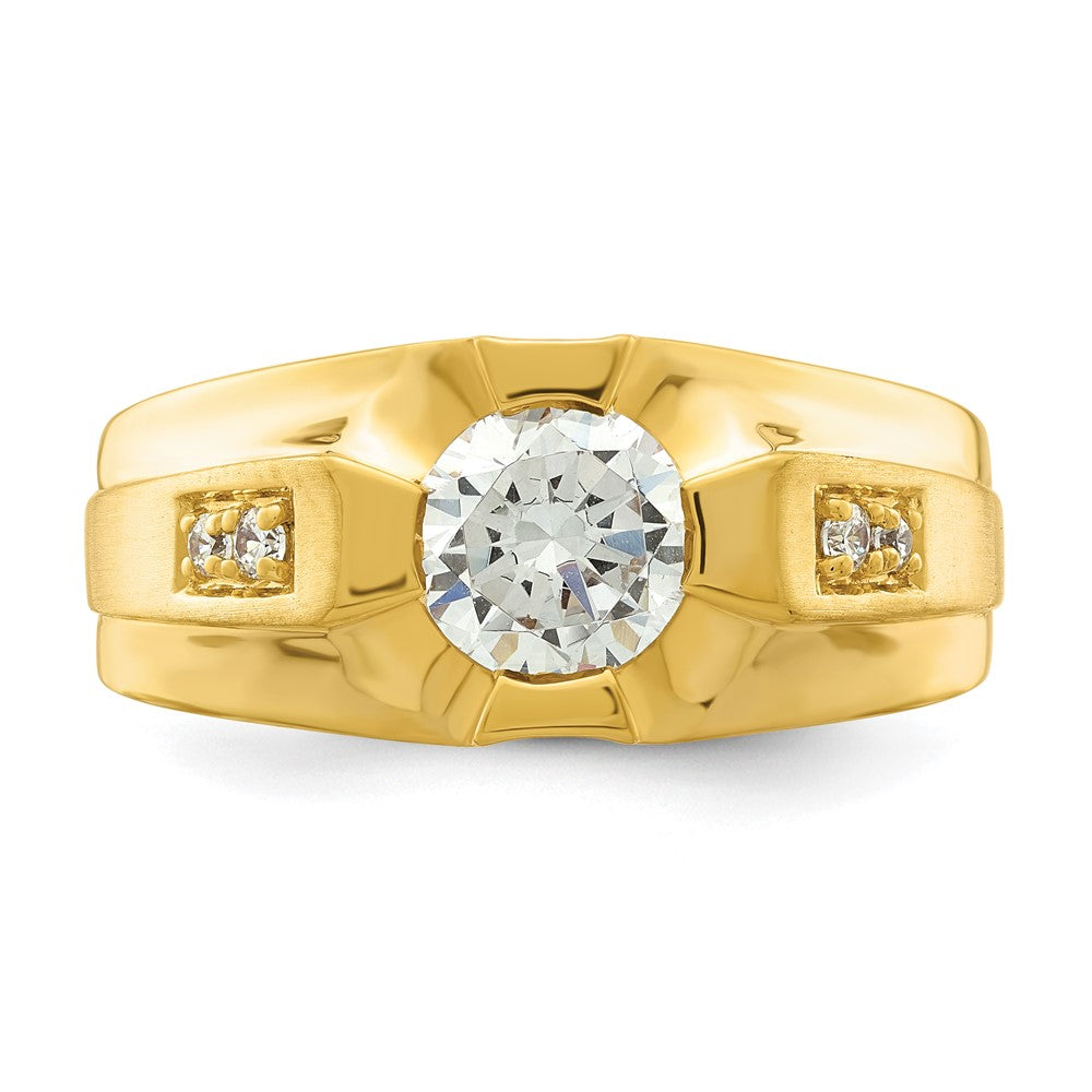 IBGoodman 14k 1/15 carat Lab Grown Diamond VS/SI+ G+ Semi Mount Men's Ring