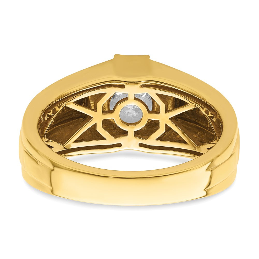 IBGoodman 14k 1/15 carat Lab Grown Diamond VS/SI+ G+ Semi Mount Men's Ring