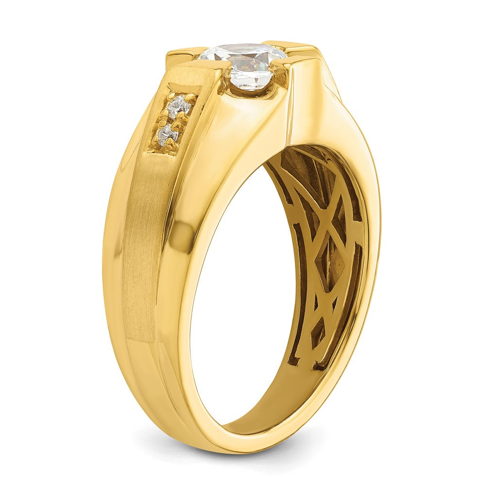 IBGoodman 14k 1/15 carat Lab Grown Diamond VS/SI+ G+ Semi Mount Men's Ring