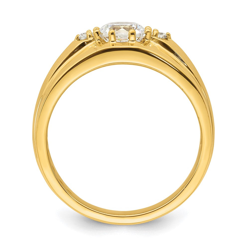 IBGoodman 14k 1/15 carat Lab Grown Diamond VS/SI+ G+ Semi Mount Men's Ring