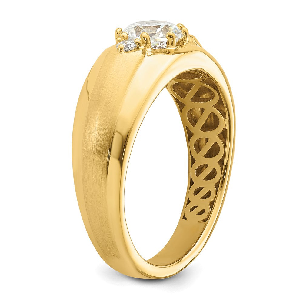 IBGoodman 14k 1/15 carat Lab Grown Diamond VS/SI+ G+ Semi Mount Men's Ring