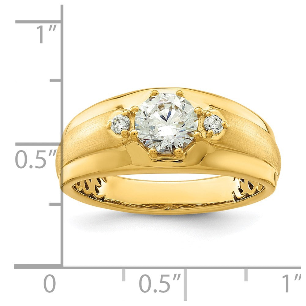 IBGoodman 14k 1/15 carat Lab Grown Diamond VS/SI+ G+ Semi Mount Men's Ring
