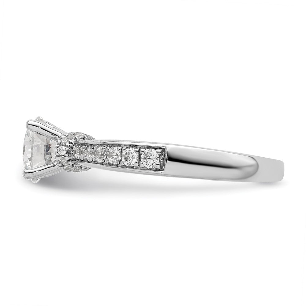 True Origin 14K White Gold 1/3 carat Lab Grown Diamond VS+ F+ Semi-Mount Round Engagement Ring