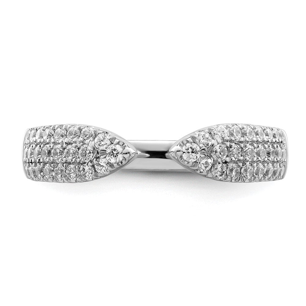 True Origin 14K White Gold 1/2 carat Lab Grown Diamond VS+ F+ Complete Wedding Band
