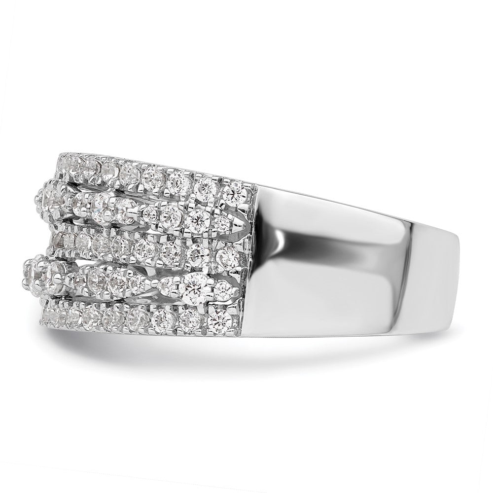 14K White Gold 7/8 carat Complete Diamond Band