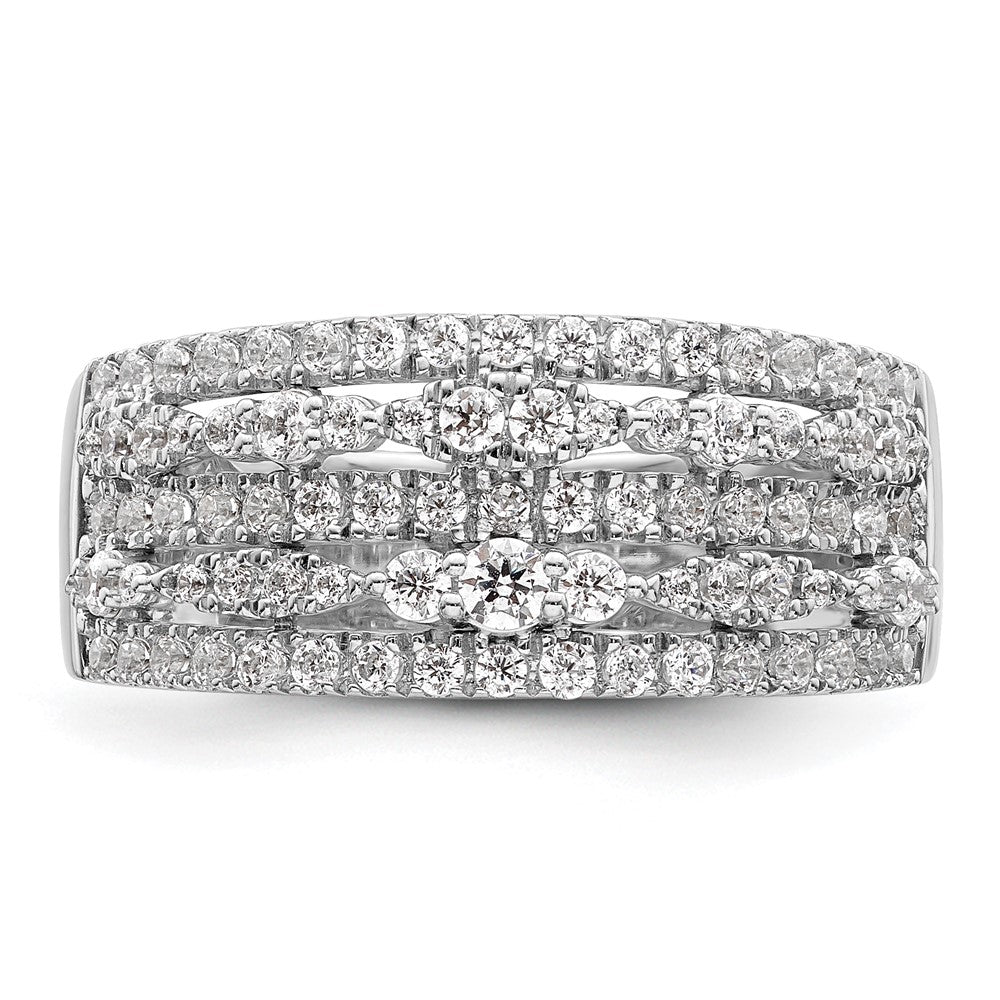 14K White Gold 7/8 carat Complete Diamond Band