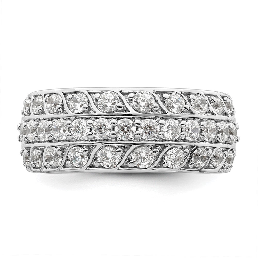 14K White Gold Lab Grown Diamond VS/SI+ G+ Band