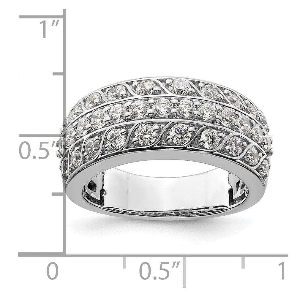 14K White Gold Lab Grown Diamond VS/SI+ G+ Band