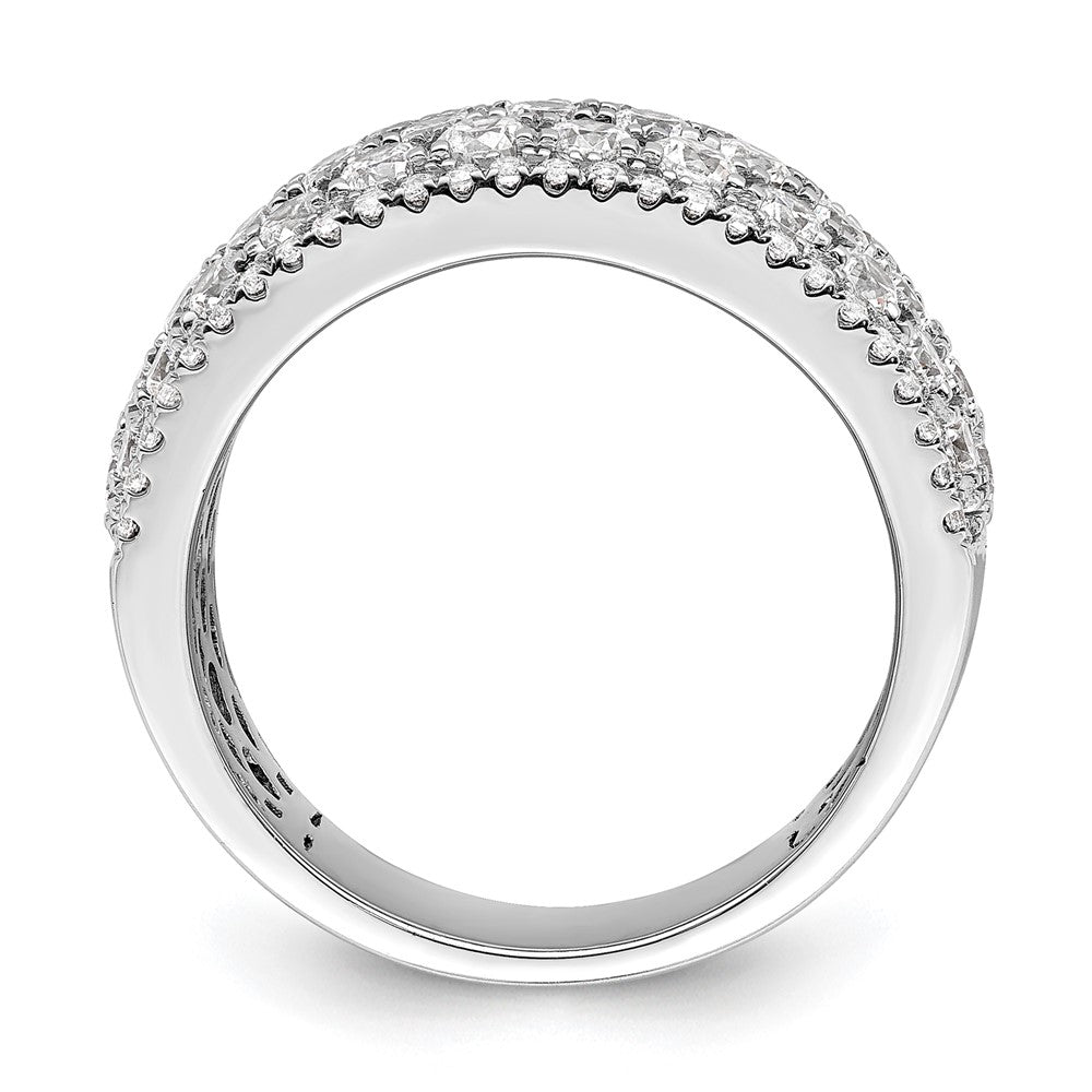 14k White Gold 2 carat Lab Grown Diamond VS/SI+ G+ Complete Fashion Band