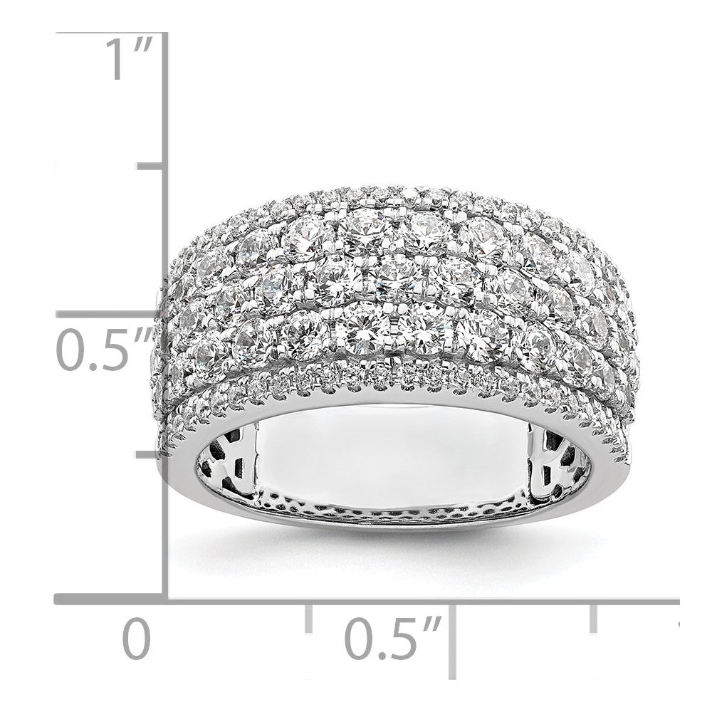 14k White Gold 2 carat Lab Grown Diamond VS/SI+ G+ Complete Fashion Band