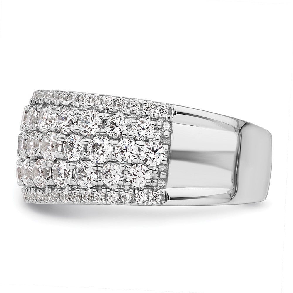 14K White Gold Pave 2 carat Complete Diamond Band