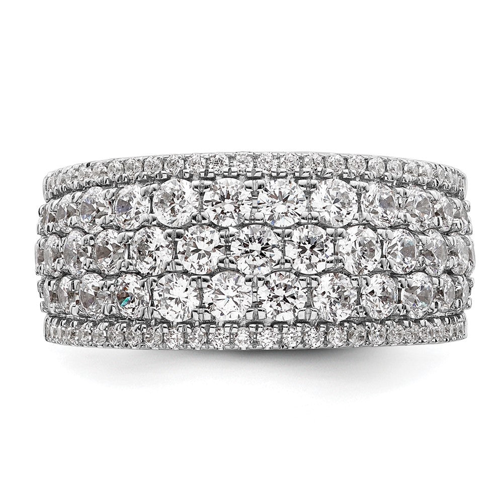 14K White Gold Pave 2 carat Complete Diamond Band