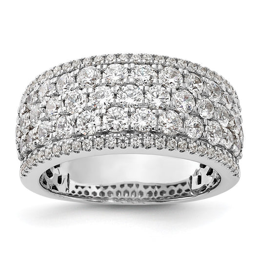 14K White Gold Pave 2 carat Complete Diamond Band