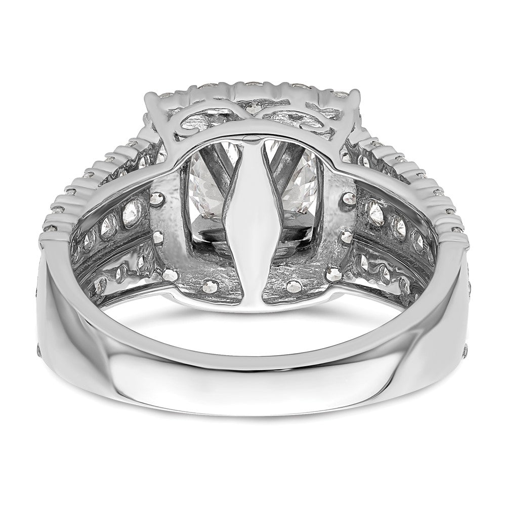 14k White Gold 1 1/3 carat Lab Grown Diamond VS/SI+ G+ 1 carat Center Round Semi Mount Engagement Ring