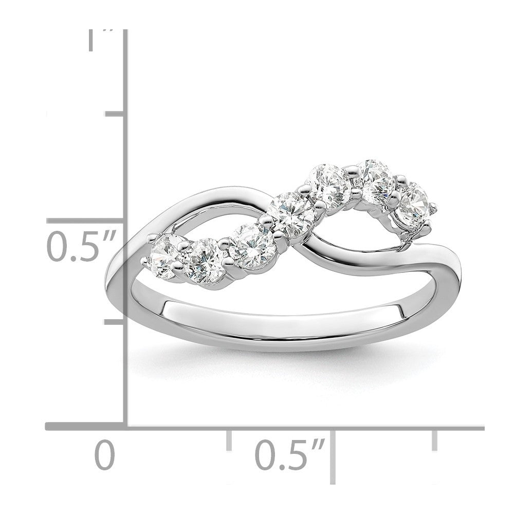 14K White Gold Lab Grown Diamond VS/SI+ G+ Band