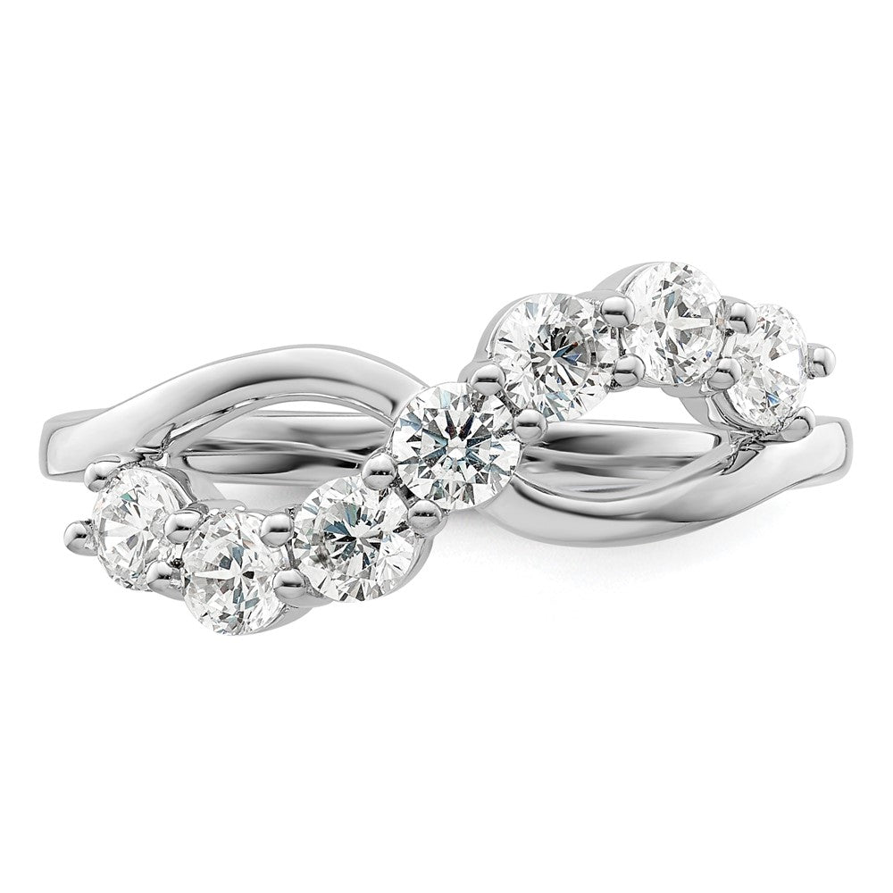 14K White Gold Lab Grown Diamond VS/SI+ G+ Band