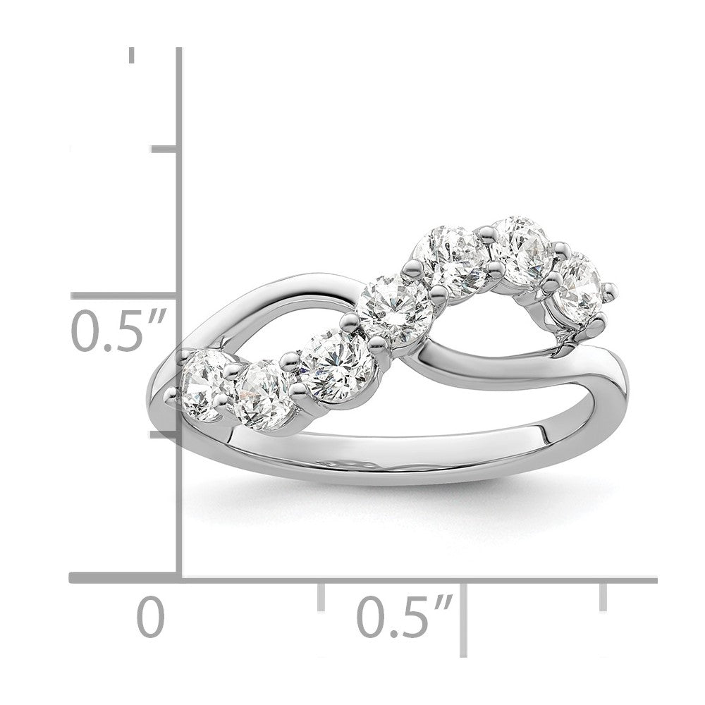 14K White Gold Lab Grown Diamond VS/SI+ G+ Band