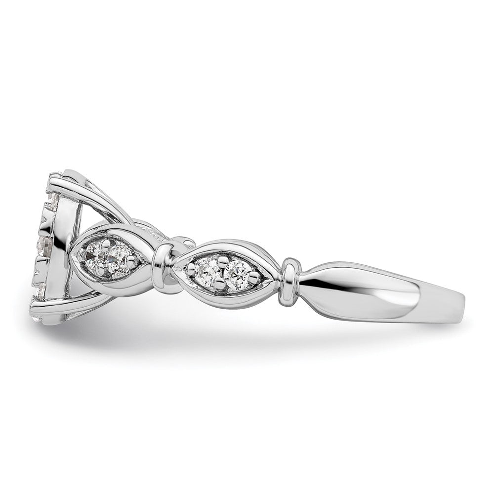 14K White Gold Lab Grown Diamond VS/SI+ G+ Cluster Ring