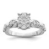 14K White Gold Lab Grown Diamond VS/SI+ G+ Cluster Ring