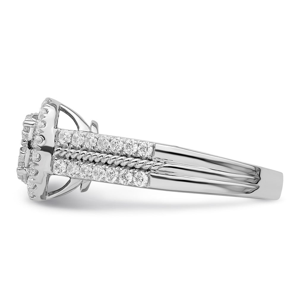 14K White Gold Lab Grown Diamond VS/SI+ G+ Cluster Ring