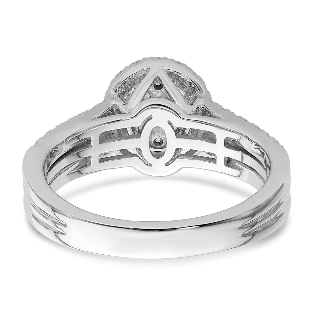 14K White Gold Lab Grown Diamond VS/SI+ G+ Cluster Ring
