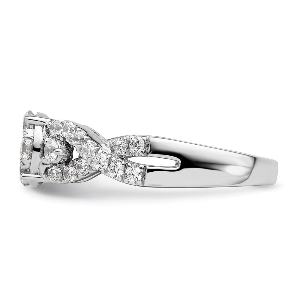 14K White Gold Lab Grown Diamond VS/SI+ G+ Cluster Ring