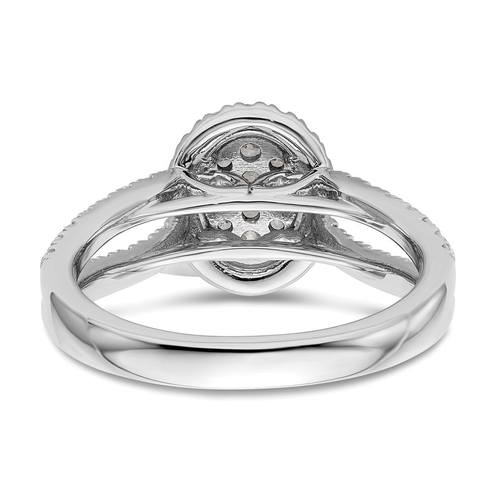 14K White Gold Lab Grown Diamond VS/SI+ G+ Cluster Ring