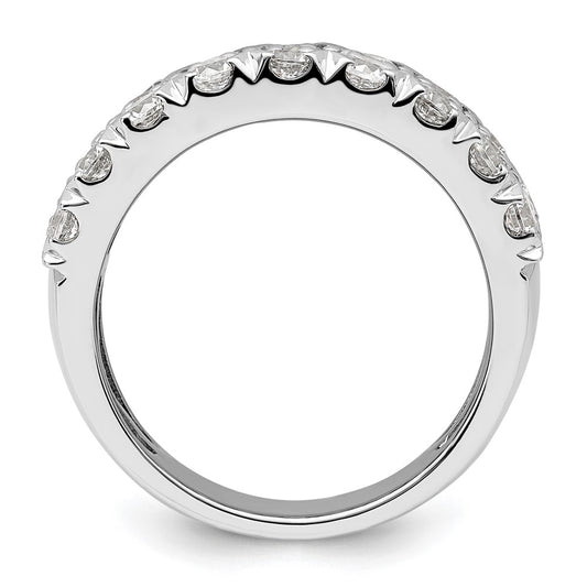 14k White Gold 3 carat Lab Grown Diamond VS/SI+ G+ Complete Triple Row Fashion Band