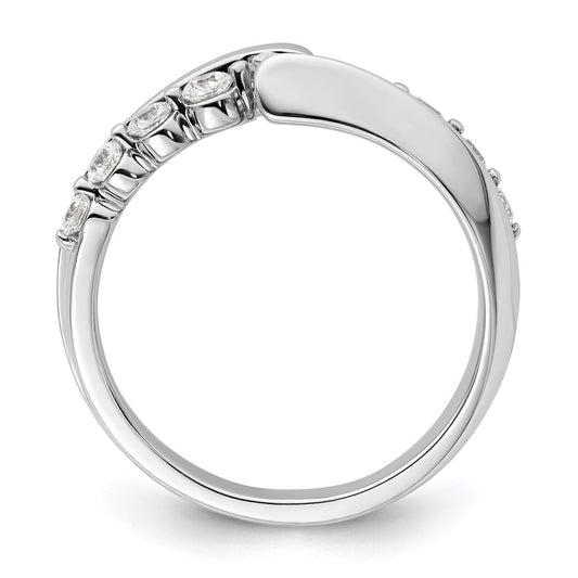 14k White Gold 1/2 carat Lab Grown Diamond VS/SI+ G+ Complete Band