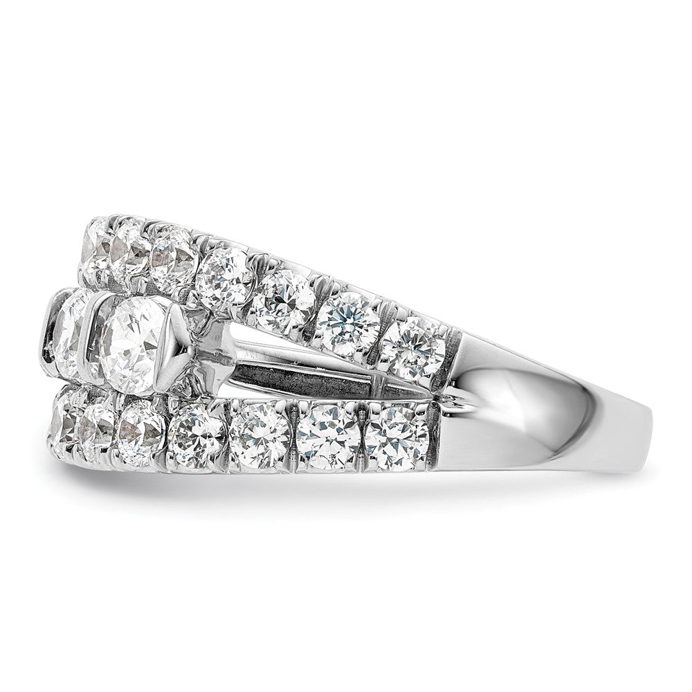 14k White Gold 1 3/8 carat Lab Grown Diamond VS/SI+ G+ Complete Fashion Ring