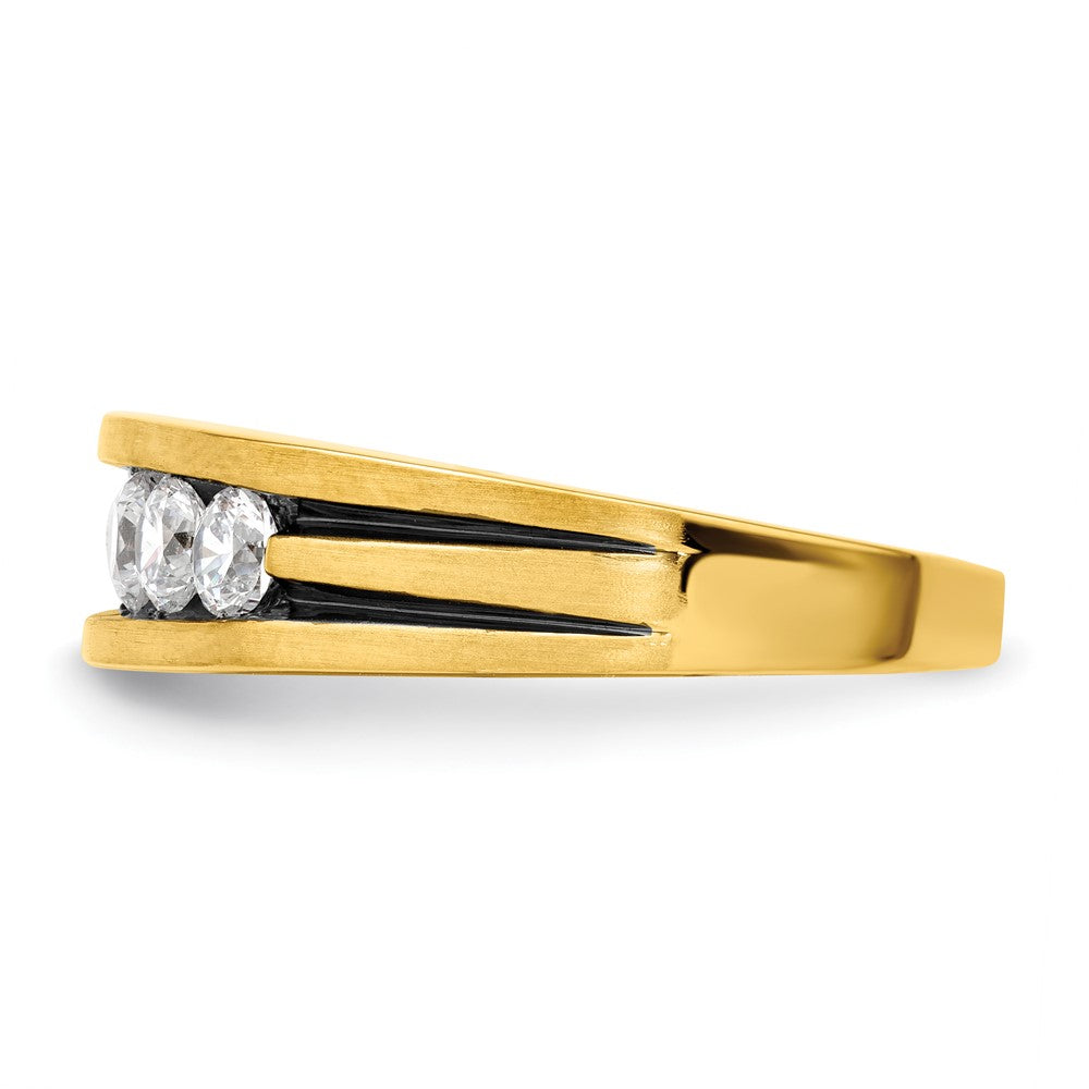 IBGoodman 14k with Black Rhodium 1 carat Lab Grown Diamond VS/SI+ G+ Complete Men's Ring