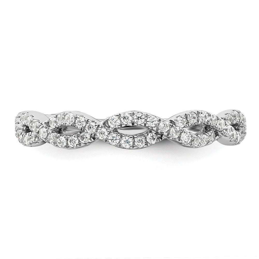 14k White Gold 3/8 carat Lab Grown Diamond VS/SI+ G+ Complete Wedding Band
