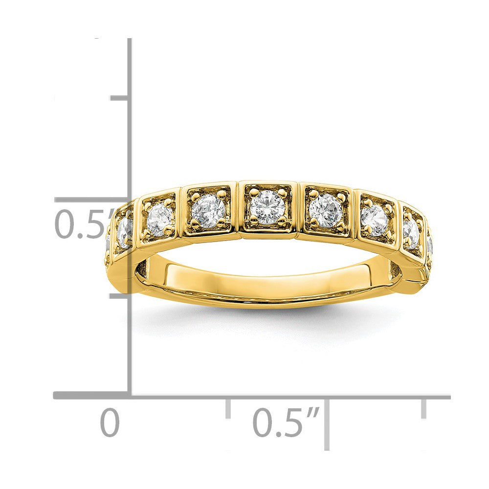 14k 1/2 carat Lab Grown Diamond VS/SI+ G+ Complete Fashion Band