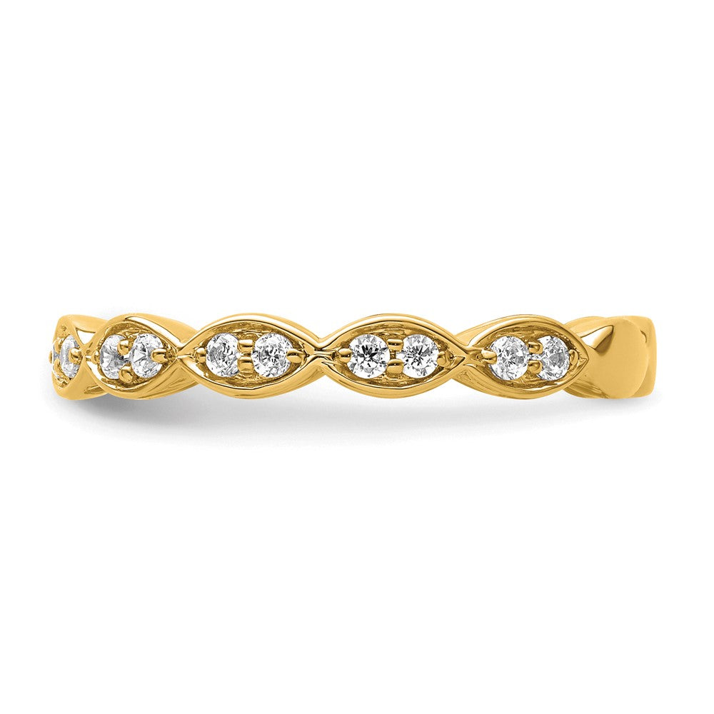 14k 1/4 carat Lab Grown Diamond VS/SI+ G+ Complete Fashion Band