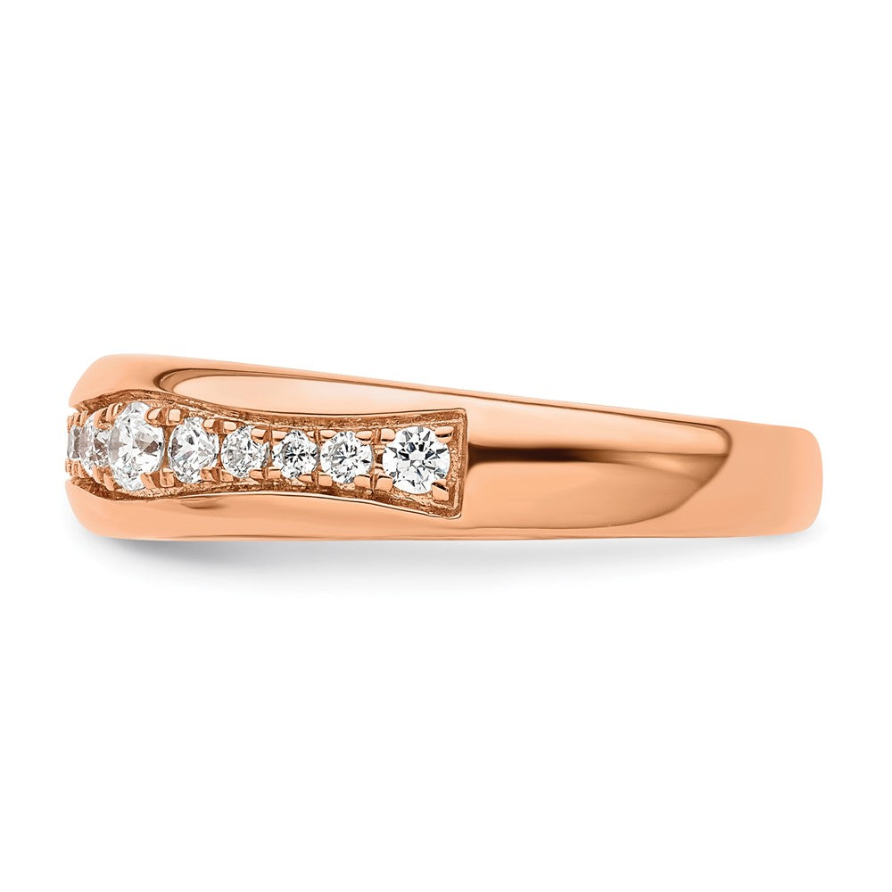 14k Rose Gold 3/8 carat Lab Grown Diamond VS/SI+ G+ Complete Fashion Band