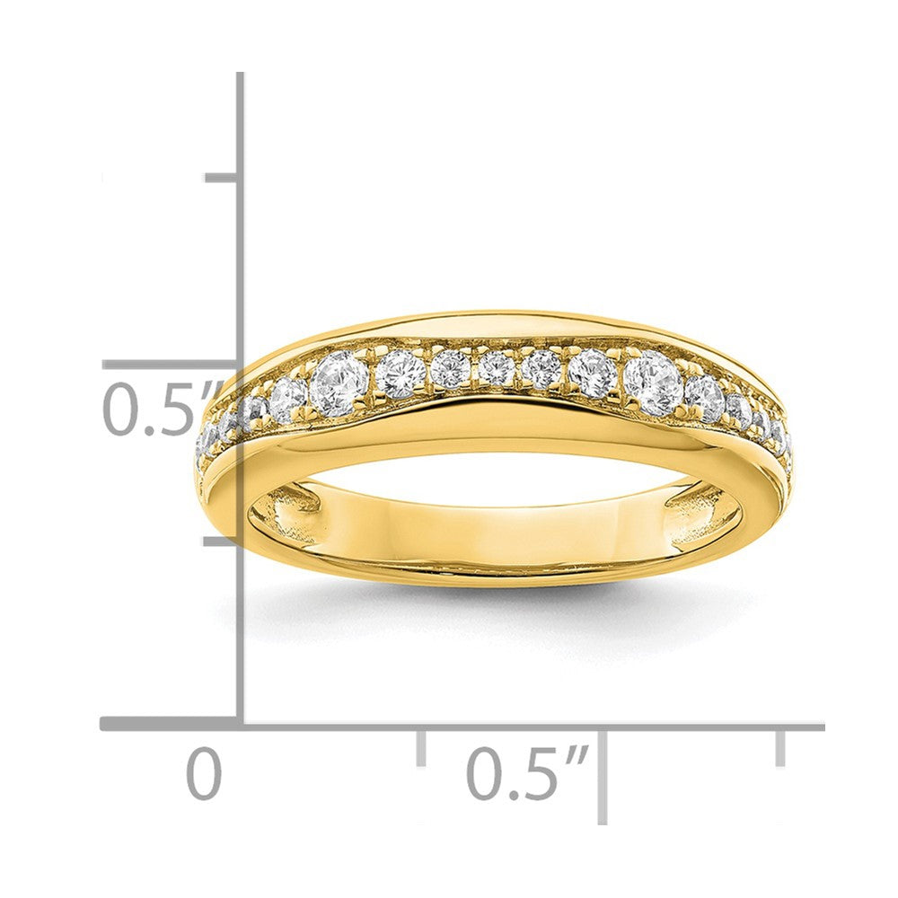 14k 3/8 carat Lab Grown Diamond VS/SI+ G+ Complete Fashion Band