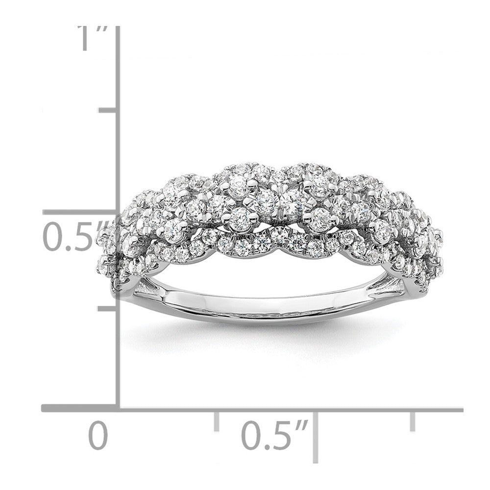 14K White Gold Lab Grown Diamond VS/SI+ G+ Band