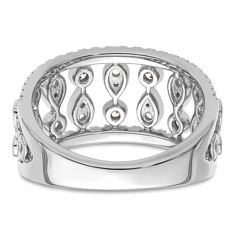 14k White Gold 3/4 carat Lab Grown Diamond VS/SI+ G+ Complete Fashion Ring