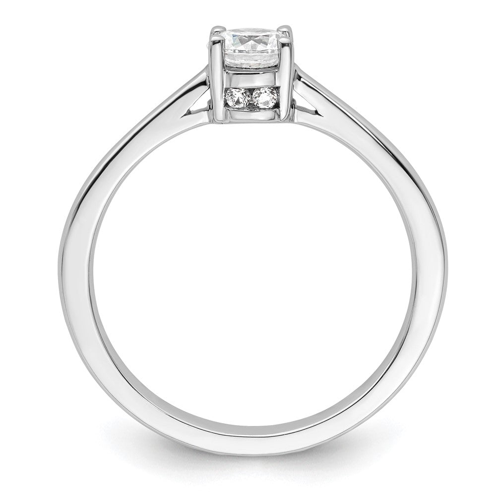14k White Gold 1/2 carat Lab Grown Diamond VS/SI+ G+ Complete Engagement Ring