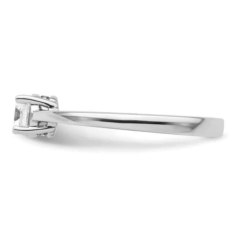 14k White Gold 1/2 carat Lab Grown Diamond VS/SI+ G+ Complete Engagement Ring