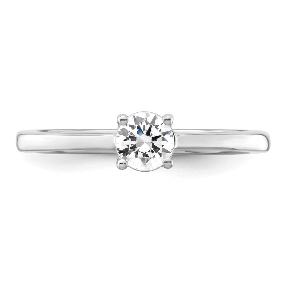 14k White Gold 1/2 carat Lab Grown Diamond VS/SI+ G+ Complete Engagement Ring