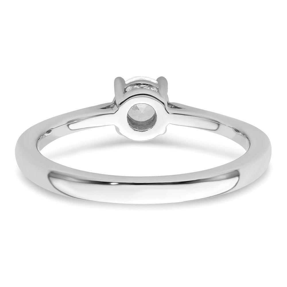 14k White Gold 1/2 carat Lab Grown Diamond VS/SI+ G+ Complete Engagement Ring