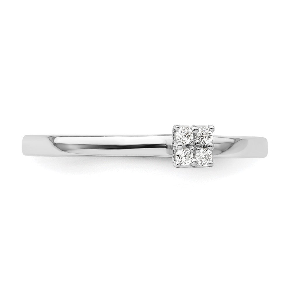 Two Promises 14k White Gold 1/20 carat Lab Grown Diamond VS/SI+ G+ Complete Promise Band
