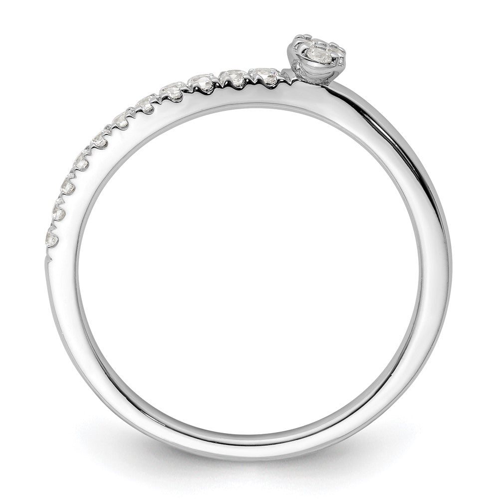 14K White Gold Lab Grown VS/SI+ G+ Dia Two Promises Comp Promise/Band Ring