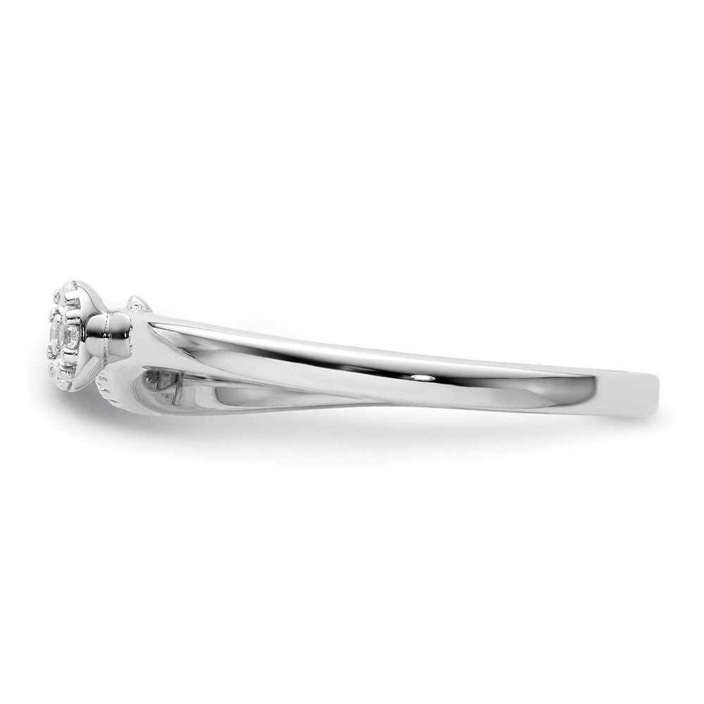 14K White Gold Lab Grown VS/SI+ G+ Dia Two Promises Comp Promise/Band Ring