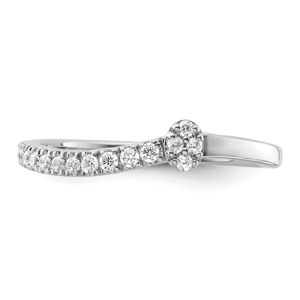 14K White Gold Lab Grown VS/SI+ G+ Dia Two Promises Comp Promise/Band Ring