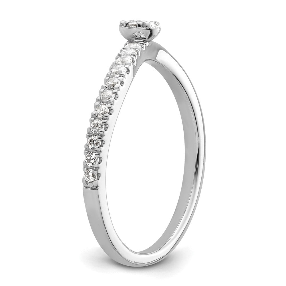 14K White Gold Lab Grown VS/SI+ G+ Dia Two Promises Comp Promise/Band Ring
